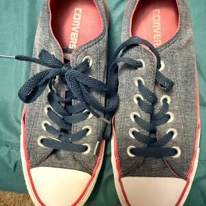 Converse Blue and Red Sneakers